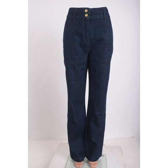 Triarchy Womens High Rise Trouser Jeans Denim Dark Indigo Sz US 8 EU 29 New - Picture 1 of 8